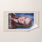 カスタム写真と文字パーソナライズされた風呂 ハンドタオル (ハンドタオル)