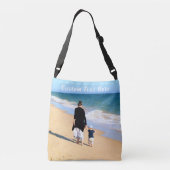 カスタム写真と文字パーソナライズされた クロスボディバッグ (裏面)