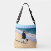 カスタム写真と文字パーソナライズされた クロスボディバッグ (正面)