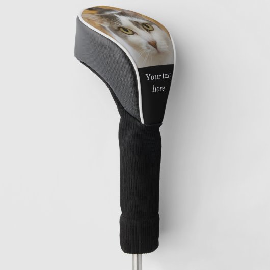 カスタム写真と文字パーソナライズされた ゴルフヘッドカバー (アングル)