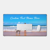 カスタム写真と文字パーソナライズされた デスクマット (キーボード&マウス)