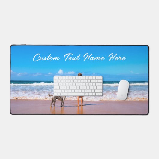 カスタム写真と文字パーソナライズされた デスクマット (キーボード&マウス)