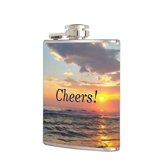 カスタム写真と文字パーソナライズされた フラスク (左)