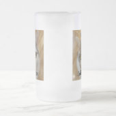 カスタム写真と文字パーソナライズされた フロストグラスビールジョッキ (中央)