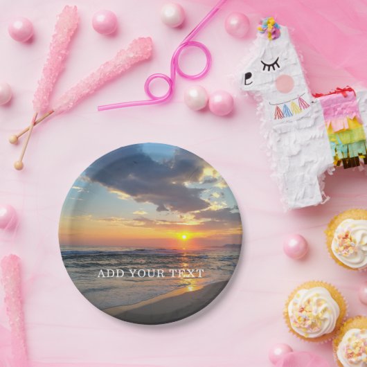 カスタム写真と文字パーソナライズされた ペーパープレート (パーティー)