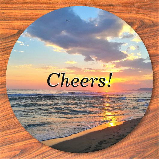 カスタム写真と文字パーソナライズされた ラウンドペーパーコースター