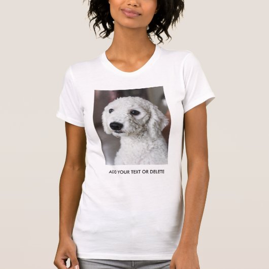 カスタム写真と文字パーソナライズされた Tシャツ (正面)