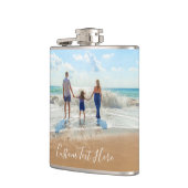 カスタム写真と文字フラスコ – 夏のデザイン フラスク (左)