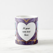 カスタム写真と文字マグ – 大理石エレガントデザイン コーヒーマグカップ (中央)