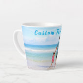 カスタム写真と文字ラテマグカップデザイン独自 カフェラテマグ (左アングル)