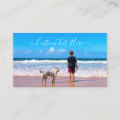 カスタム写真と文字名刺テンプレート 名刺 (裏面)