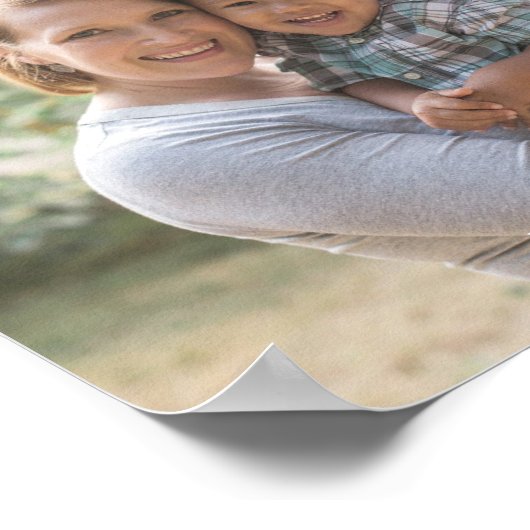 カスタム写真と文字家族 ポスター (角)