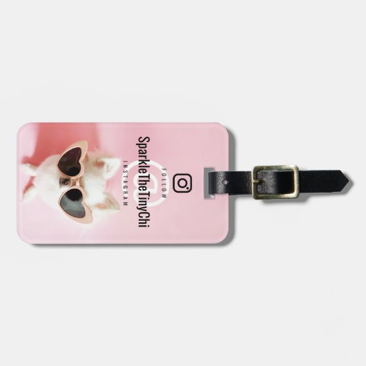 カスタム写真と文字後を追の両面 ラゲッジタグ (正面横)