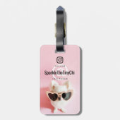 カスタム写真と文字後を追の両面 ラゲッジタグ (裏面縦)