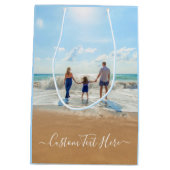 カスタム写真と文字抱き枕 ミディアムペーパーバッグ (裏面)