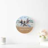 カスタム写真と文字時計 – お使いのデザイン – 家族 ラウンド壁時計 (ホーム)