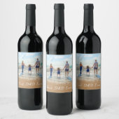 カスタム写真と文字最高のパパ – 父のために ワインラベル (ボトル)