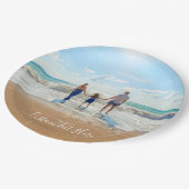 カスタム写真と文字紙プレート自分のデザイン ペーパープレート (アングル)