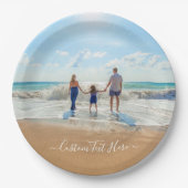 カスタム写真と文字紙プレート自分のデザイン ペーパープレート (正面)