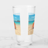 カスタム写真と文字自分のデザインガラス タンブラーグラス (左)