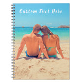 カスタム写真と文字自分のデザインノート ノートブック (正面)