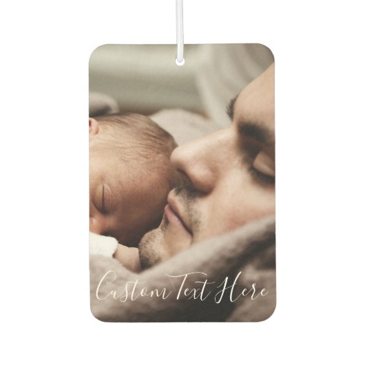 カスタム写真と文字自分のデザインパーソナライズされた カーエアーフレッシュナー (正面)