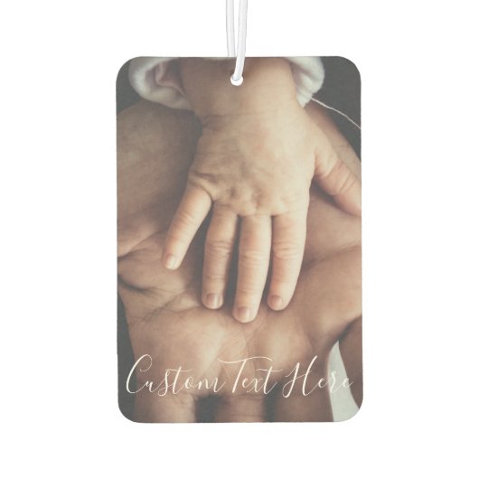 カスタム写真と文字自分のデザインパーソナライズされた カーエアーフレッシュナー (裏面)