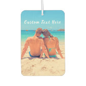 カスタム写真と文字自分のデザイン – カップル カーエアーフレッシュナー (正面)