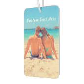 カスタム写真と文字自分のデザイン – カップル カーエアーフレッシュナー (左)