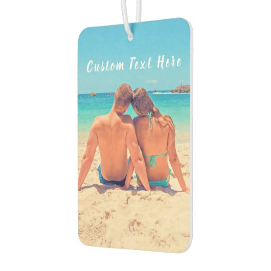 カスタム写真と文字自分のデザイン – カップル カーエアーフレッシュナー (左)