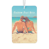 カスタム写真と文字自分のデザイン – カップル カーエアーフレッシュナー (裏面)