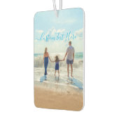 カスタム写真と文字自分のデザイン – 私の家族 カーエアーフレッシュナー (左)