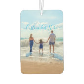 カスタム写真と文字自分のデザイン – 私の家族 カーエアーフレッシュナー (裏面)