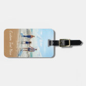 カスタム写真と文字荷物タグあなた自身のデザイン ラゲッジタグ (正面横)