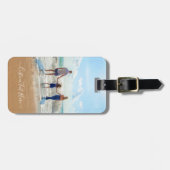 カスタム写真と文字荷物タグあなた自身のデザイン ラゲッジタグ (正面横)