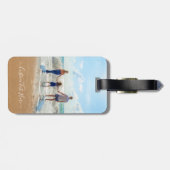 カスタム写真と文字荷物タグあなた自身のデザイン ラゲッジタグ (裏面横)