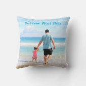 カスタム写真と文字装飾用クッションパーソナライズされた クッション (裏面)