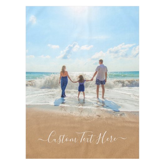 カスタム写真と文字 – おユニーク客様自身のデザイン- テーブルクロス (正面)