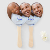 カスタム写真と文字 – おユニーク客様自身のデザイン ハンドファン (正面&裏面)