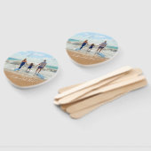 カスタム写真と文字 – おユニーク客様自身のデザイン ハンドファン (組立なし)