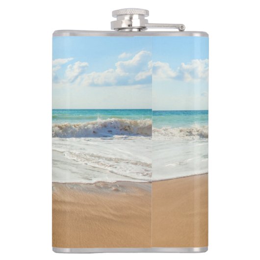 カスタム写真と文字 – おユニーク客様自身のデザイン- フラスク (裏面)