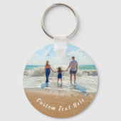 カスタム写真と文字 – お客様自身のデザイン – 家族 キーホルダー (正面)