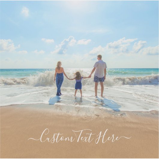 カスタム写真と文字 – お客様自身のデザイン – 家族 シール (正面)