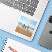 カスタム写真と文字 – お客様自身のデザイン – 家族 シール (ノートパソコンとiPhone)