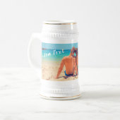 カスタム写真と文字 – お客様自身のデザイン – 特別 ビールジョッキ (正面左)