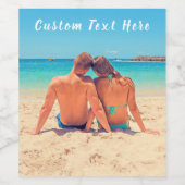 カスタム写真と文字 – お客様自身のデザイン – 特別 ワインラベル (シングルラベル)