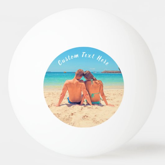 カスタム写真と文字 – お客様自身のデザイン – 特別 卓球ボール (正面)