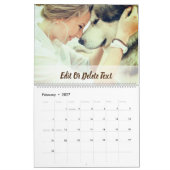 カスタム写真と文字 カレンダー (2月 2027)