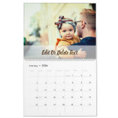 カスタム写真と文字 カレンダー (1月 2026)