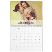 カスタム写真と文字 カレンダー (3月 2027)